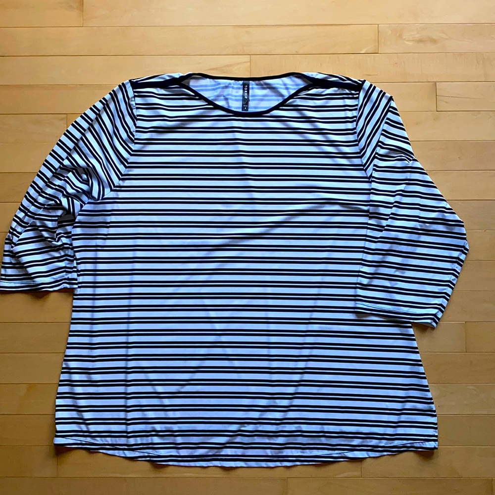 Torrid striped swim shirt